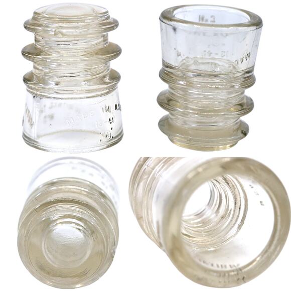 Railroad Insulators Vintage Ceramic & Glass [Lot of 7] - Picture 7 of 10